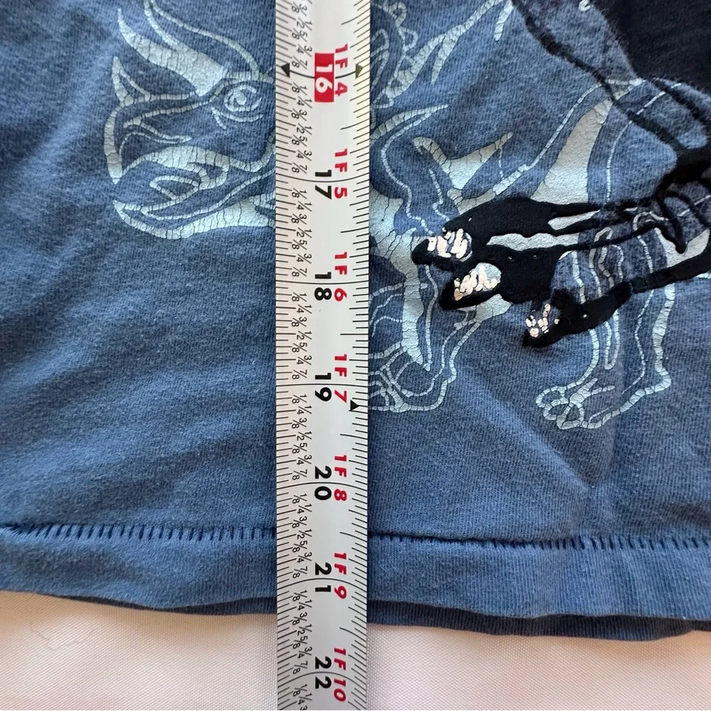 Oshkosh B’gosh‎ T-Rex dinosaur graphic print blue short sleeve shirt boys 10